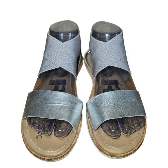 Sorel Ella II NL3202-034 Womens Gray Leather Casual Elastic Strappy Flats US 7 - Picture 2 of 10